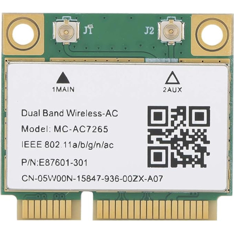 MC-AC7265 Network Card PCI-E Network Card Gigabit Dual Band for Bluetooth 4.2 Wireless WiFi Network Card Built-in 7265AC Chip