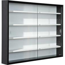 Inter Link Collector's Showcase rippuv vitriin seinariiul klaasist vitriin seinavitriin rippuv vitriin MDF must ja valge BxHxT: 80 x 60 x 9.50 cm