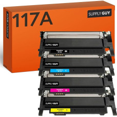 Supply Guy 117A tooner ühildub HP 117A W2070A tooneriga HP värvilaser MFP 178NW MFP 178NWG MFP 179FWG 150NW 179FNW 150A värvilaser W2070A W2071A W2072A W2073A Multipack 4 tooneriga.