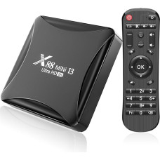 Android TV Box 13.0, Android Box 4GB RAM 32GB ROM RK3528 Quad-Core 64bit Cortex-A53 Support 2.4/5.0GHz Dual Band Wi-Fi 10/100M Ethernet USB 2.0 HD 8K