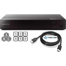 Piirkonnavaba Blu-Ray mängija, mis ühildub Sony BDP-S6700 3D WiFi ja 4K Upscaling Multi Region Code Free | Blu-Ray piirkonnad A, B, C | DVD piirkonnad 0-8 koos Dynastar 6FT HDMI komplektiga