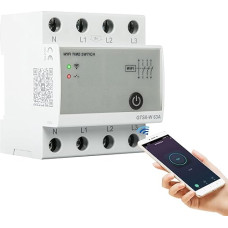 Jadeshay WiFi taimeri GTS8-W Intelligentne WiFi taimeri koos rakenduse juhtimisega, nutikas kodu kaugjuhtimispuldi lüliti taimeri Tuya App AC220V 4P 63A poolt