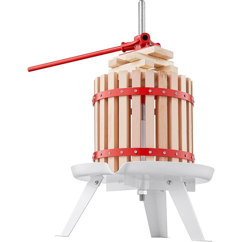 VEVOR Zelkova Wood Fruit Press Berry Press 6 L Fruit Press 17.5 x 26 cm Manuaalne puuviljapress Apple Press Wine Press Mash Press Mash Press Juicer Fruit Mill koos filtrikottidega