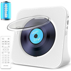 Kaasaskantav CD-mängija Bluetoothiga: 4000mAh laetav Kpop Music Player koos HiFi kõlariga, kaugjuhtimispuldiga