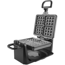 Emerio WM-110984.4 Rotating Waffle Iron for 4 Belgian Waffles at the Same Time with Professional Rotating Function, Non-Stick Plates, Temperature Control, 1000 Watt, 