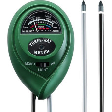 BE-TOOL Soil PH Meter, 3 in 1 Plant Soil Tester Kit, Light and pH Acid Tester, Plant Soil Tester for Garden, Farm, Lawn, Indoor and Outdoor (No Battery Required)