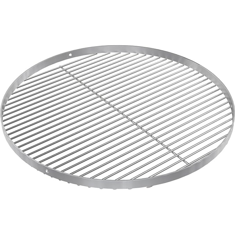 GriHero Stainless Steel Cooking Grate Round Diameter 80 cm for Swivel Grill, Grill Grid with 3 Suspension Holes Grill Plate for Charcoal Grill BBQ Gas Grill Fire Plate Accessories, Camping Grill Grate