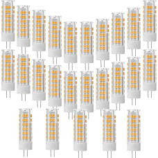 ZHIYUE 25 G4 7W LED Light Bulbs Warm White 3000K 700 Lumen AC220-240V Not Dimmable Replace G4 70W Halogen Bulb, 360° Beam Bi-Pin G4 Socket JC Type, Living Room Chandelier, Wall Lights, Kitchen