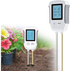 Wigearss 3 in 1 mullamõõtja, digitaalne PH mulla tester, niiskuse ja niiskuse tester taustvalgustusega LCD ekraaniga aiandusele, põllumajandusele, välistingimustes kasvatatavatele taimedele.
