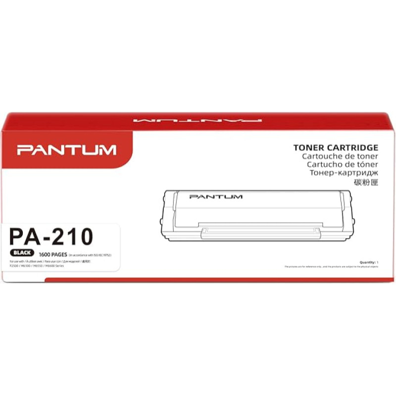 PANTUM PA-210 originaaltoonerikassett must Laser P2502W P2500W M6500W M6500NW M6508NW M6550NW M6558NW M6800FDW M6808FDW 1600 lehekülge