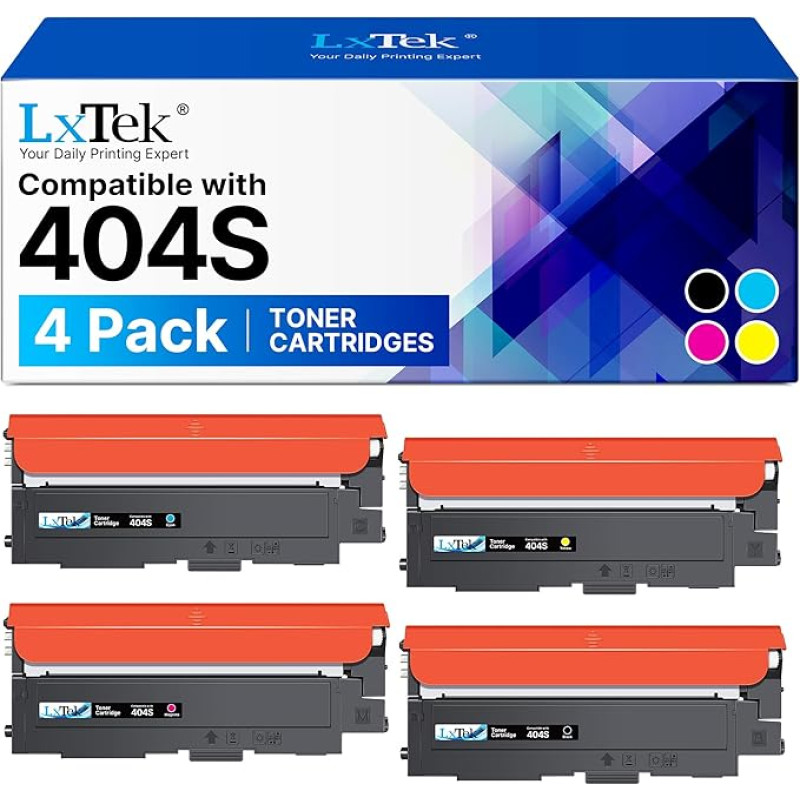 LxTek Replacement Toner for Samsung CLT-P404C Samsung Xpress SL C480W C430W C480FW C480 C480FN C430 (CLT-K404S CLT-C404S CLT-M404S CLT-Y404S)