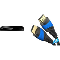 Panasonic DP-UB424EGK Ultra HD Blu-ray mängija (must) & KabelDirekt - 3 m - 4K HDMI kaabel (4K@120Hz ja 4K@60Hz suurejoonelise Ultra HD elamuse tagamiseks, ühildub HDMI 2.0/1.4, must)