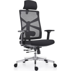 HOLLUDLE Ergonoomiline kontoritool kohandatava seljatoega, 4D käetoega, reguleeritava istme sügavusega, nimmepiirkonna toe ja 2D peatoega, hingav võrkist tool, must