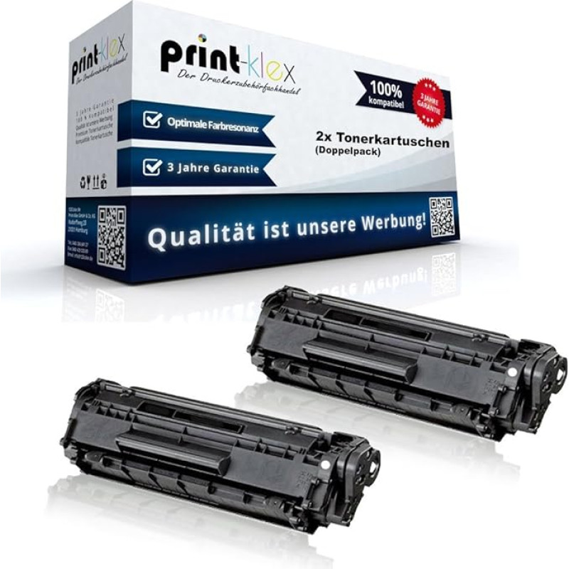 Print-Klex alternatiivsed toonerikassetid ühilduvad Canon I-Sensys MF 4330d I-Sensys MF 4340d I-Sensys MF 4350d I-Sensys MF 4370dn I-Sensys MF 4380dn I-Sensys MF 4600 I-Sensys MF 4650 Must Dopp