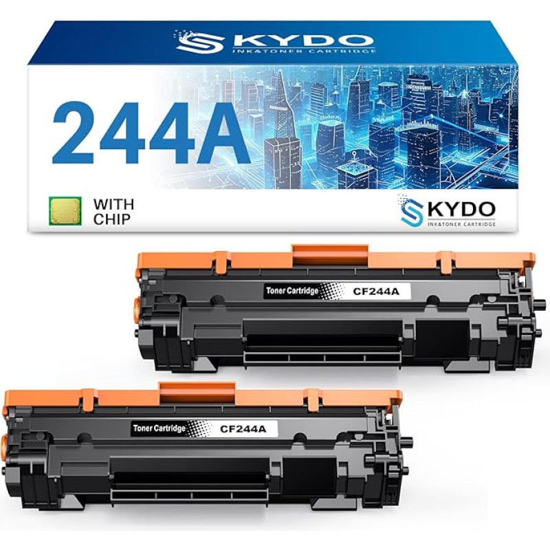 HP 44A CF244A Toner Black Compatible with Laserjet Pro M15w, MFP M28w, M15a, MFP M28a (Pack of 2)