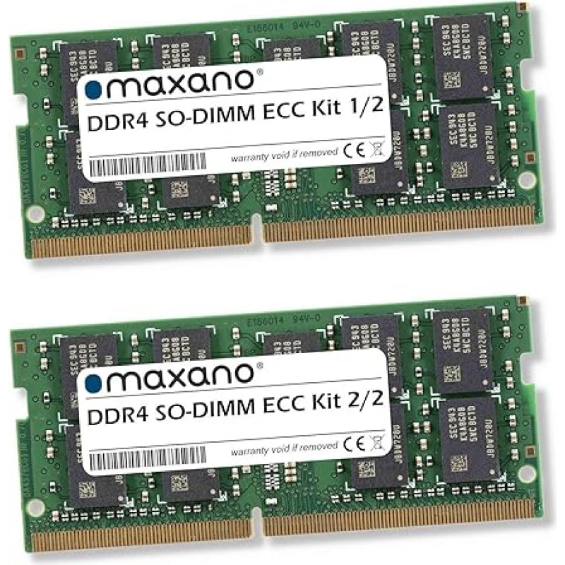Maxano 32GB komplekt 2x 16GB RAM, mis ühildub Synology DiskStation DS923+ (PC4-21300 SO-DIMM ECC mälu)