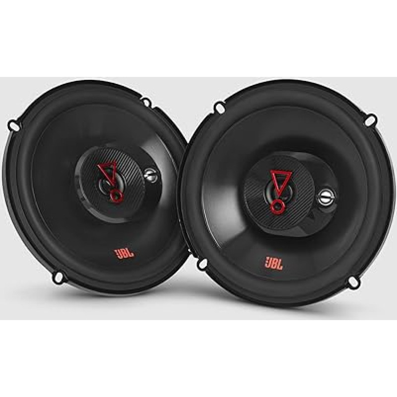 JBL Stage3 637F 3-Way Car Speaker Set by Harman Kardon - 225 Watt Car Speaker - 2 Piece Car HiFi Box Large 16 cm - 165 mm - 6.5 Inch without Grill Cover