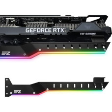 EZDIY-FAB GPU Holder Graphics Card GPU Support Video Card Holder with 5V 3-Pin ARGB LED, Video Card Holder Sag Holder/Holster Bracket Support RX6700, RTX3090-309EZ-Black