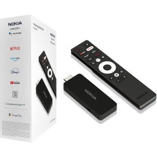 Nokia Streaming Stick 800, Android TV (Chromecast, HDMI, H.264, HEVC H.265, Netflix, Prime Video, Disney+), Black