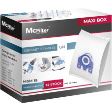 McFilter I 32 tolmuimeja kotid ühilduvad Miele tolmuimejaga GN seeria S2 S4 S5 S6 S8, Complete C2/C3, Classic C1 I tolmuimeja kotid koos 16 filtriga I Maxi karbis