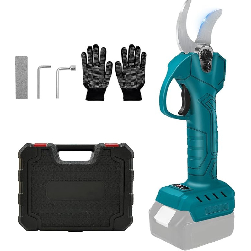WingFly akutrell, elektriline oksakäär, ühildub Makita 18 V akudega, harjadeta mootor, max 25 mm lõikediameeter, sobib lillepeenradele, aedadele, okstele (sinine).