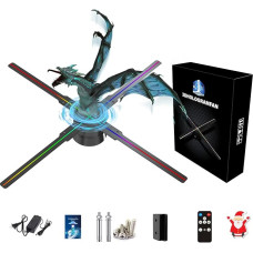 Missyou 46 cm hologrammiventilaator koos rakenduse WiFi ja 700 videokirjastusega, HD LED 2000 x 1444PX resolutsiooniga 3D hologrammiprojektori hologrammireklaam, näituste, kaubanduskeskuste, kinode, lennujaamade jaoks.