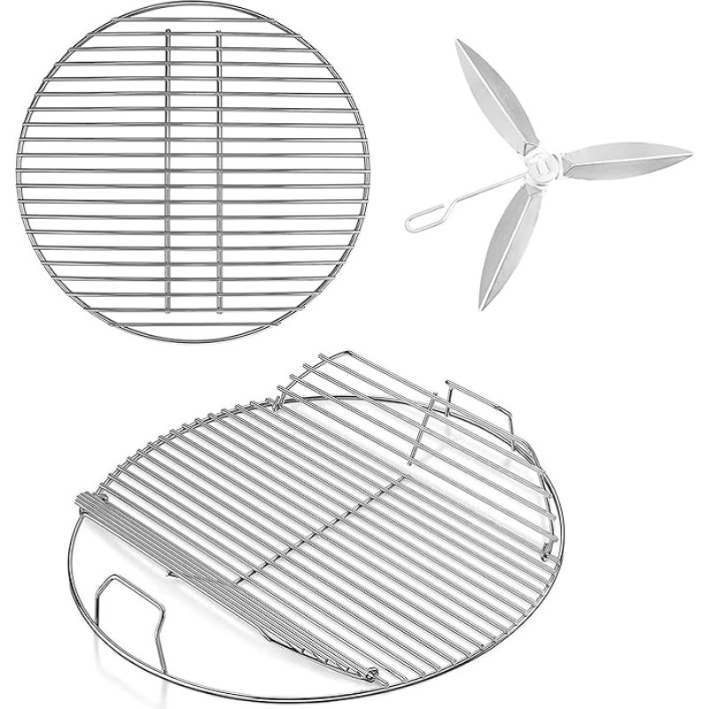 Denmay 54,6 cm küpsetusrest, 43,18 cm söegrill, puhastussüsteem Weber 57 cm söegrillidele, söegrillidele, 57 cm söegrillidele, One-Touch, Bar-B-Kettle ja Master-Touch söegrillile.