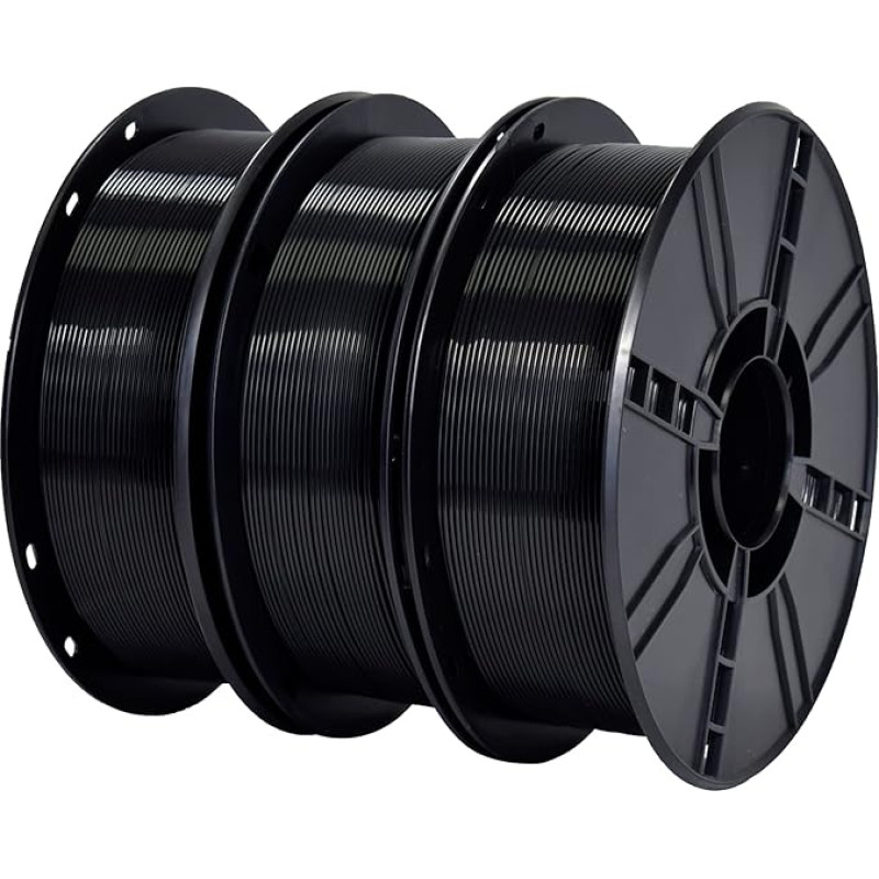 iBOSS PLA+ Filament 1.75 mm Black, PLA Plus 3D Printing Filament 3 kg Reel PLA+ Filament Tolerance Accuracy +/- 0.02 mm for 3D Printer and 3D Pen