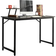 soges Desk Computer Desk Office Table Wooden PC Laptop Table Study Table for Home and Office Sturdy with Metal Frame 100 x 50 cm