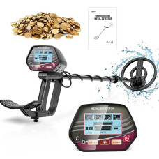 HIUYRFS Metal Detectors High Adjustable 33-43 Inch Accuracy Waterproof Point Function Metal Detector with LCD Display for Children and Adults, Gold Detector Detection Depth 34 cm