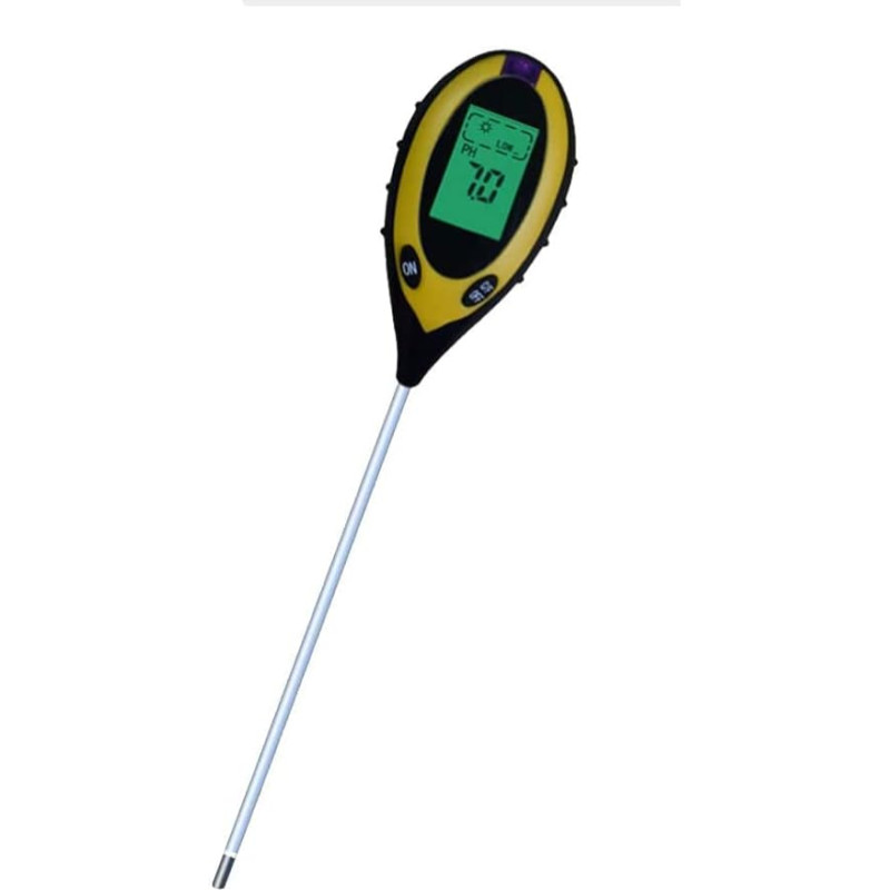 4-in-1 pH mõõtja pinnas, pinnase tester, pinnase niiskuse mõõtja taimed, pinnase pH mõõtja, pinnase niiskuse valgus, pH temperatuuri tester, pinnase testimise mõõtja aeda, talu, muru jaoks.