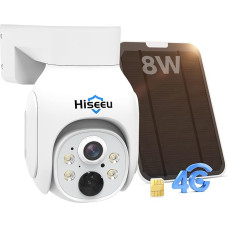 Hiseeu 3G/4G LTE välivalvekaamera SIM-kaardiga, aku päikesepaneeliga väljas, 3MP PTZ päikese IP-kaamerad PIR liikumisanduriga, värviline öönägemine, 2-suunaline heli