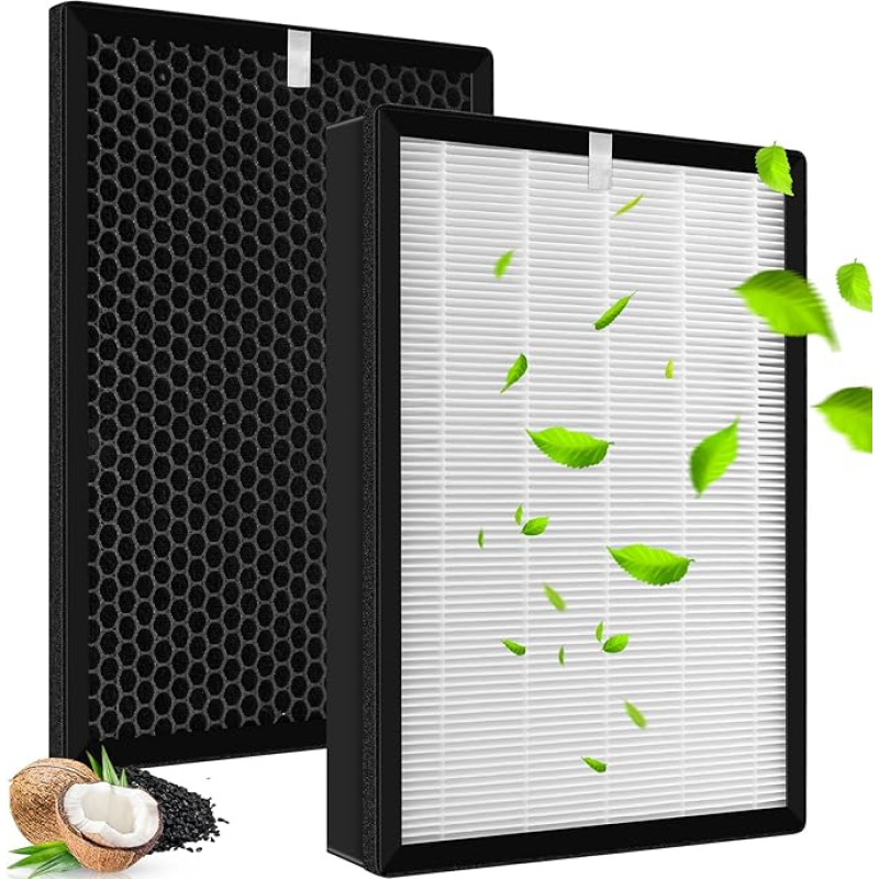 FY2420/30 FY2422/30 asendusfilter, mis ühildub Philips õhupuhastiga AC2882, AC2885, AC2887, A2889, AC2892, AC3829, seeria 2000 ja 3000 (sisaldab 1 HEPA-filtrit ja 1 aktiivsöefiltrit).