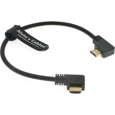 Alvin's Cables 8K 2.1 HDMI Cable High Speed for Atomos Ninja V Monitor Left Angle to Right Angle HDMI Cable for Canon C70 C300 C500 for Sony FS5 FS7 A7S3 Cameras 30 cm