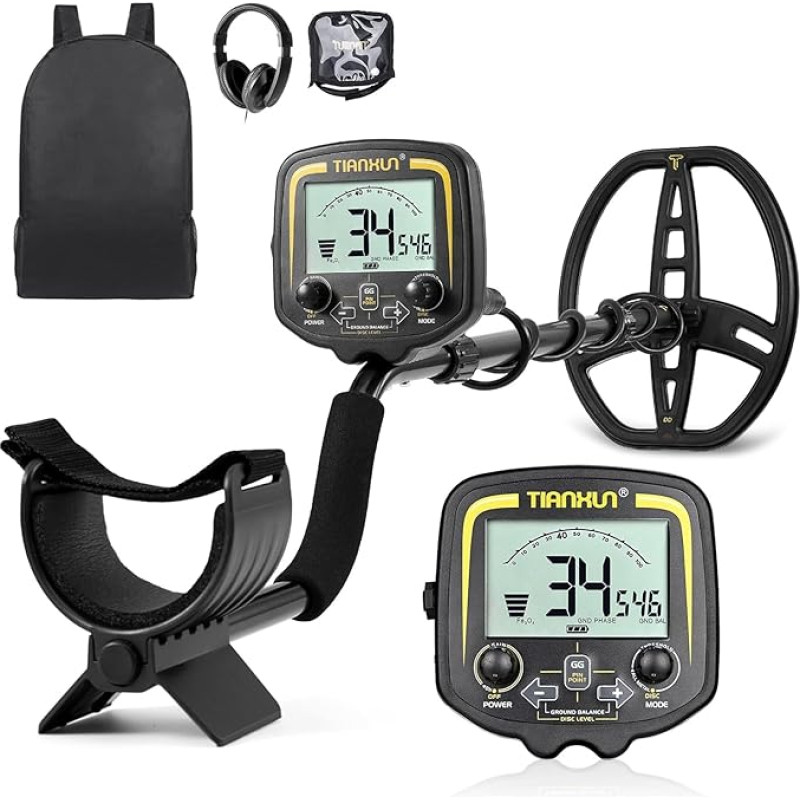 HOOMYA Professional Underground Metal Detector with LCD Display and Headphones, Depth 2.5 m, Scan to Out-Probe Metal TX850