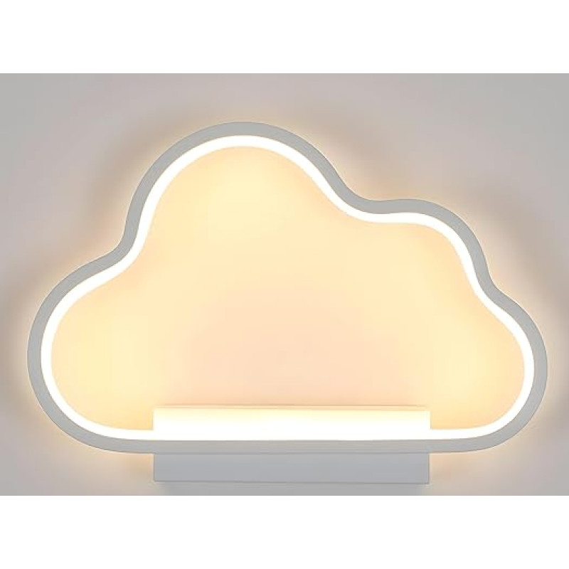 ZTWLEED LED Wall Light Indoor 20 W 2200 LM Wall Lamp LED Modern 3000 K/4000 K/6000 K, Wall Lighting Clouds for Children's Room, Bedroom, Living Room, Corridor, White, 110-240 V