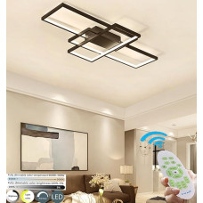 LED Ceiling Light 65 W LED Ceiling Light Living Room Dimmable 3000 K - 6500 K with Remote Control Bedroom Lamp Square Dining Room Lamp LED Hallway Kitchen Lamp Space Aluminium Decorative Chandelier