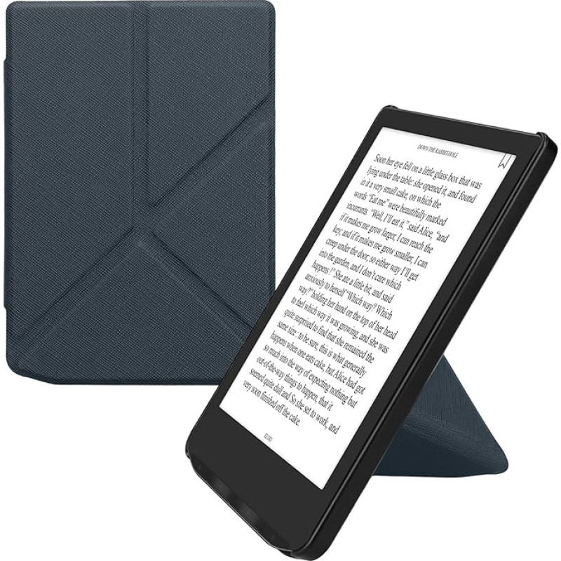 kwmobile ümbris ühildub Pocketbook Verse/Verse Lite/Verse Pro/Color/Vivlio Light/Light HD ümbrisega - Kunstnahast ümbris - eReader kaitsev ümbris - kate tumesinine