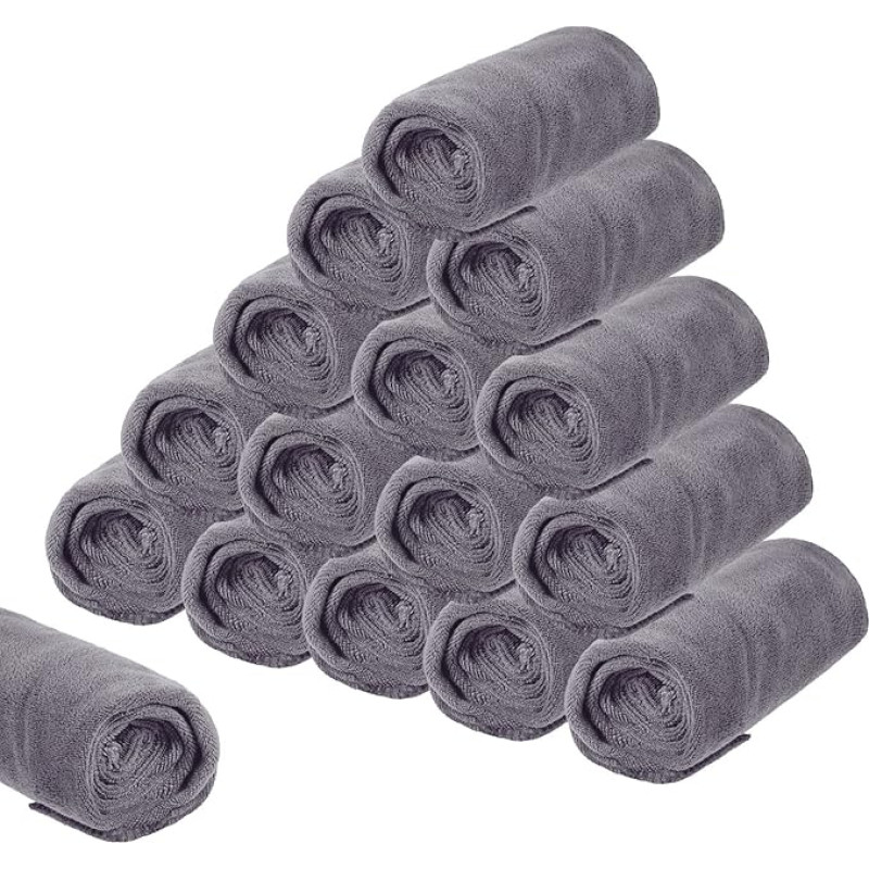 Tatuo 16-osaline salongirätikute komplekt, 35 x 75 cm, mikrokiust juuksurirätikud, kiirelt kuivavad juuksurirätikud, imavad näorätikud, pehmed külaliskäterätikud juuksuriks, spordiks (Hall)