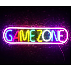 Wanxing Game Zone Neon Sign Gamer LED Neon Light Gaming Zone Neon Lights Wall for Playroom Decoration, Play Area, Room Decor, Pub, Gift for Teenagers, Friends, Boys