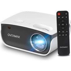 Overmax Multipic 2.5 HD Projector 120 Inch Picture 2000 Lumen 50,000 Hours Lamp Life HDMI & USB Integrated Speaker - Experience Euro 2024 and Movie Nights at Home in Ultimate HD Quality