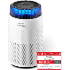 COWAY õhupuhastaja allergikutele, Super vaikses unerežiimis, meeleoluvalgus, eemaldab 99,999% kahjulikest osakestest kuni 0,01 µm, allergikutele (ECARF pitsat), tolmupollile, CADR 244 m³/h - Airmega 100