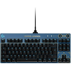 Logitech G PRO mehaaniline mänguklaviatuur - kaasaskantav ja numbrita klaviatuur, eemaldatav USB-kaabel, Lightsync RGB valgustatud klahvid, ametlik League of Legends Edition