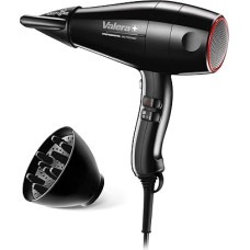 Valera, Swiss Silent Jet Light 7500 Professional föön, föön võimsa mootoriga PM-Pro, 3 temperatuuritasemega, ioonigeneraator, keeratava Super Flex kaabliga, 2000 W, musta värvi.