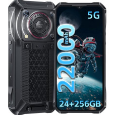 OUKITEL WP33 Pro mobiiltelefon 5G - 22000 mAh aku 136 dB kõlar, 24 + 256 GB välitingimustes kasutatav nutitelefon ilma lepinguta, 64 + 32 + 20 MP öövaatlus, 6,6-tolline FHD+ ekraan, IP68 veekindel.