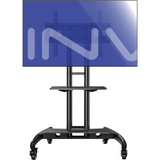 Invision GT1200 ScreenStation TV Stand with Wheels, Universal Mobile Cart, Swivelling Stand with Height-Adjustable Ultra-Stable Mount for 32 - 65 Inch VESA 600 x 400 (W x H)