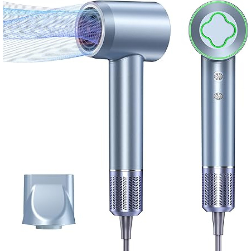 Juuksekuivati Ion Hair Dryer, 110,000 rpm, Professional Salon Hair Dryer, föön 200 miljoni negatiivse iooniga, Ankway Travel Hair Dryer koos 2,5 m pikkuse toitejuhtmega