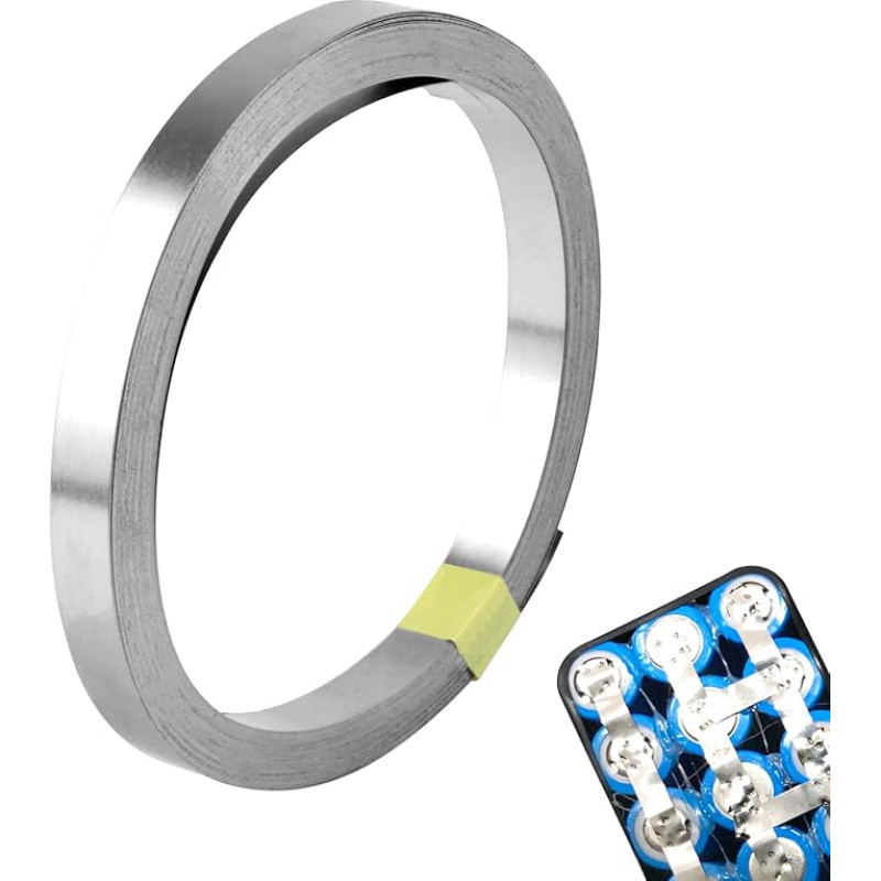 Niklilint nikliriba 0,15 x 8 mm puhas nikliplaat 18650 aku keevitamiseks punktkeevitusmasinaga (10m)