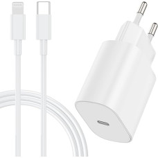 Kiirlaadija, 20 W USB C laadija koos laadimiskaabliga, 2 m originaal, C-tüüpi laadimisliides, toiteadapteri toiteallikas koos 6 ft Lightning-kaabliga Apple iPhone 13/12/11/14 Pro Max/XR/XS/8/Mini/iPadile