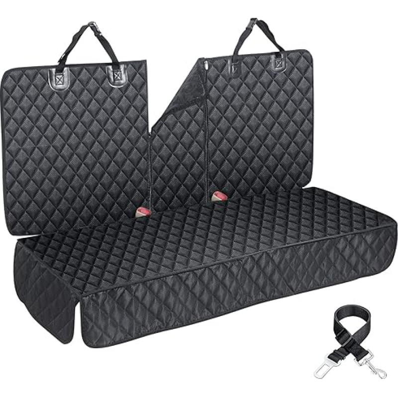 ANOSOSPECIAL Waterproof Child Seat Pad Dog Blanket Car Rear Seat ISOFIX (Black XL), Car Seat Cover Dog Back Seat, Scratch-Resistant Dog Back Seat Universal Fit SUVs